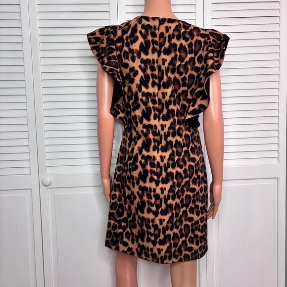 2/$50 LAUNDRY by Shelli Segal Leopard Print Flutter Sleeve Dress Size 6 - Picture 8 of 8